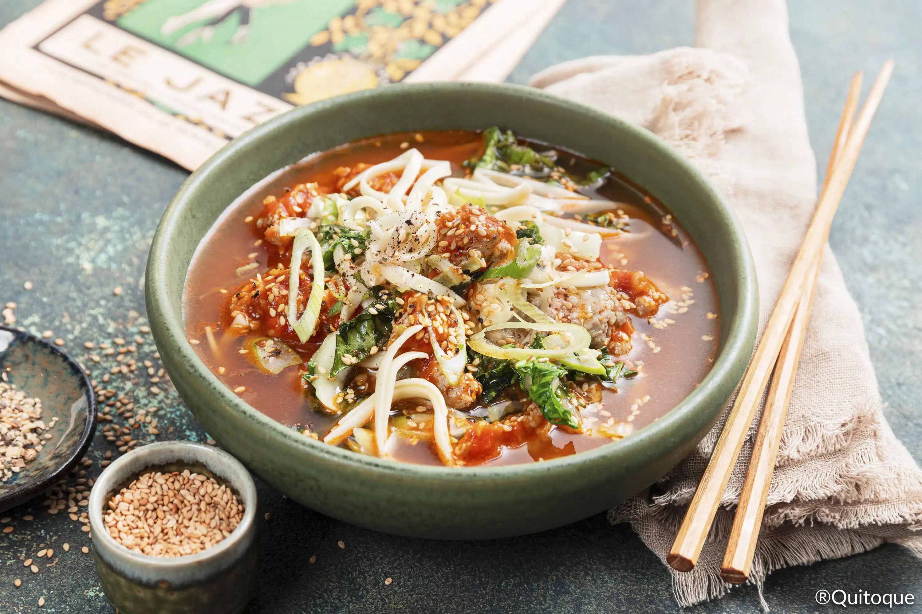 Recette Quitoque : Miso ramen porc et pak choï