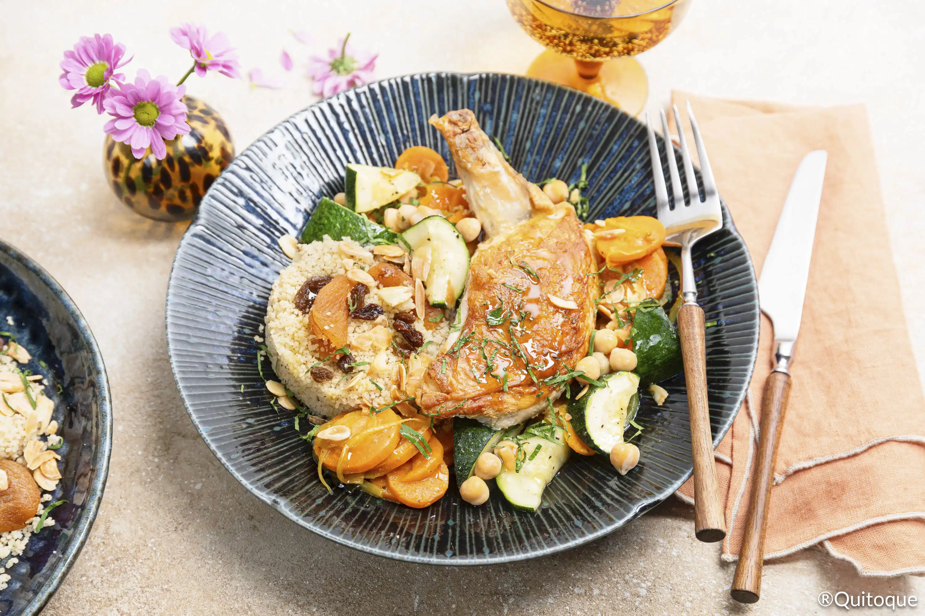 Recette Quitoque : Tajine de poulet et seffa cannelle