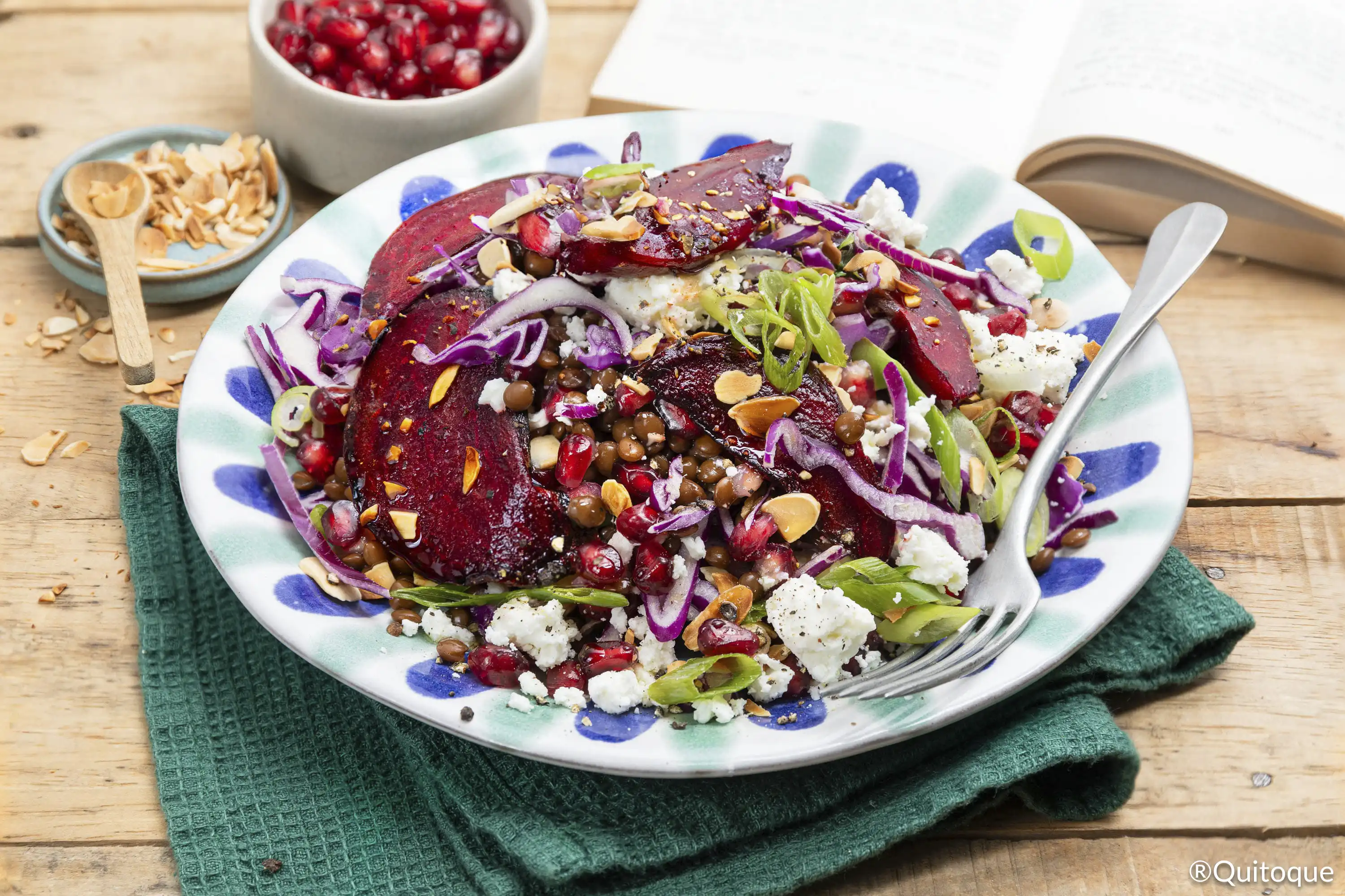 Recette Quitoque : Betterave rôtie, lentilles, feta
