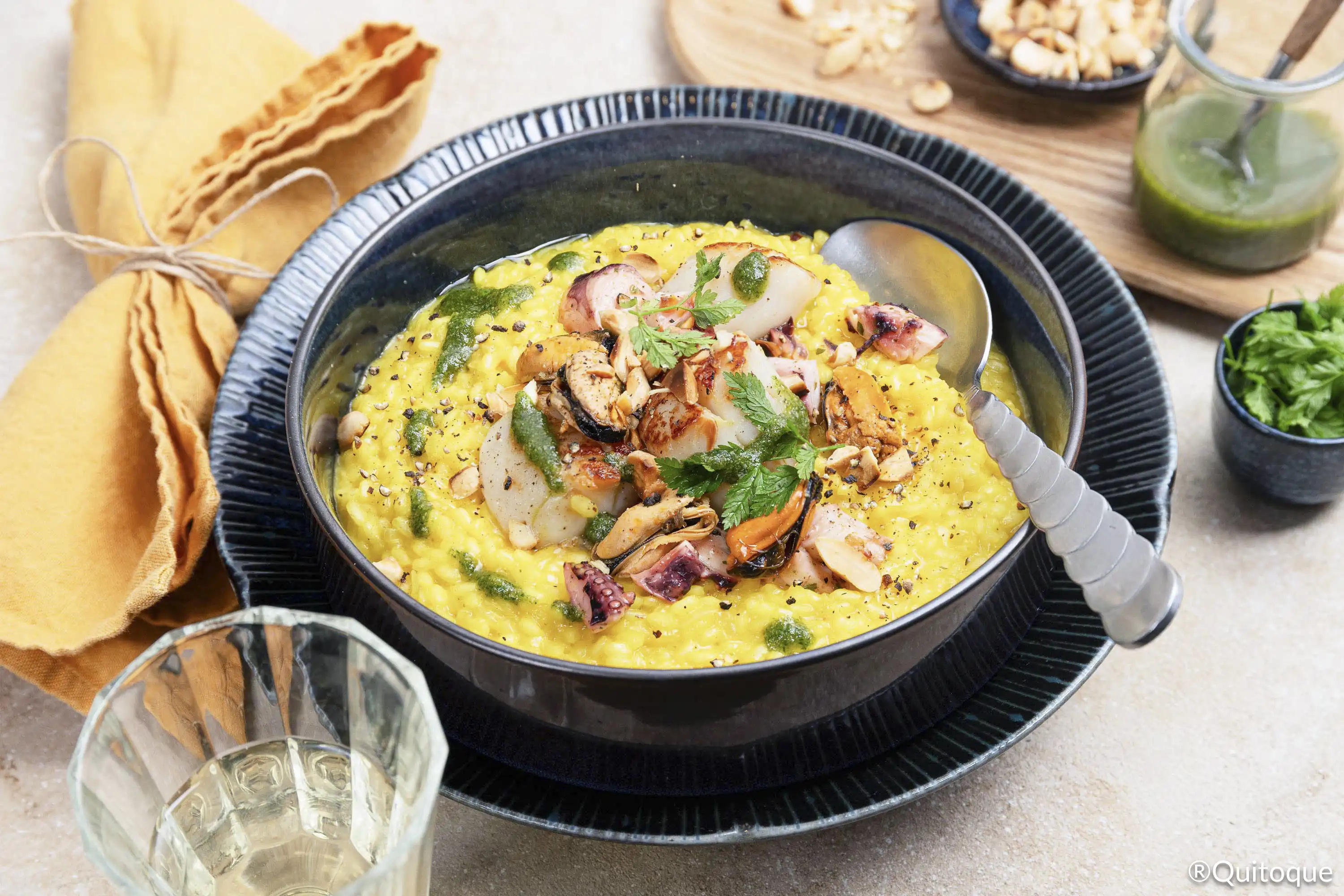 Recette Quitoque : Risotto fruits de mer et safran